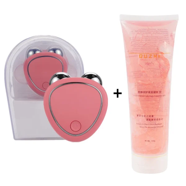 Gel de massage facial EMS pour ligne en V, lifting du visage, double ruisseau, appareil de beauté à microcourant, anti-déformable, raffermissement de la peau, soins – Image 2