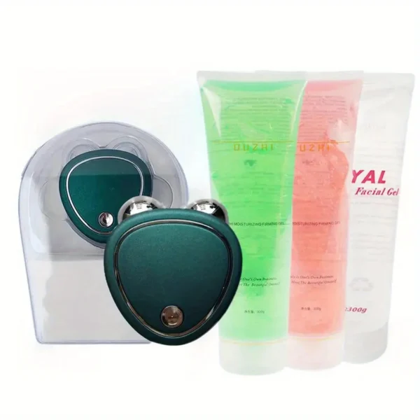 Gel de massage facial EMS pour ligne en V, lifting du visage, double ruisseau, appareil de beauté à microcourant, anti-déformable, raffermissement de la peau, soins