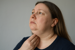 Double menton hormonal : thyroïde, cortisol, rétention d’eau