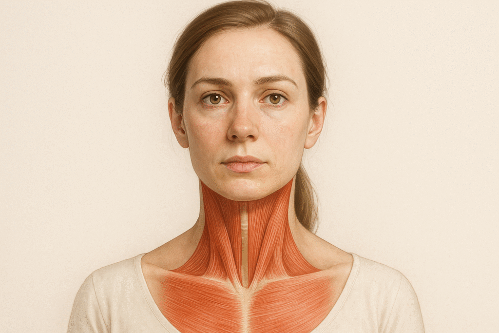 Perte de tonicité du muscle platysma : cause invisible du double menton 2 Illustration: Introduction au muscle platysma et son rôle dans l'esthétique du cou