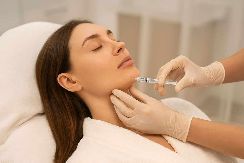 Jawline fillers (acide hyaluronique) : camoufler un double menton sans enlever de graisse 2 Illustration: Introduction aux fillers de mâchoire : une solution esthétique innovante