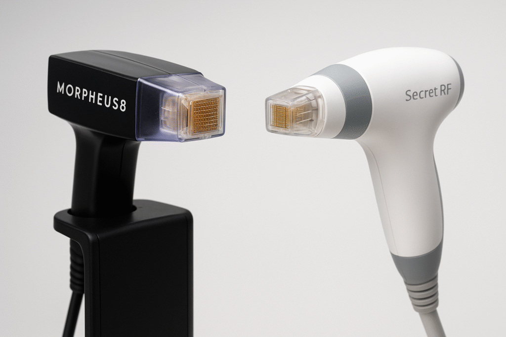 Radiofréquence fractionnée (Morpheus8, Secret RF) : résultats sur le menton 3 Illustration: Morpheus8 et Secret RF : Technologies et principes
